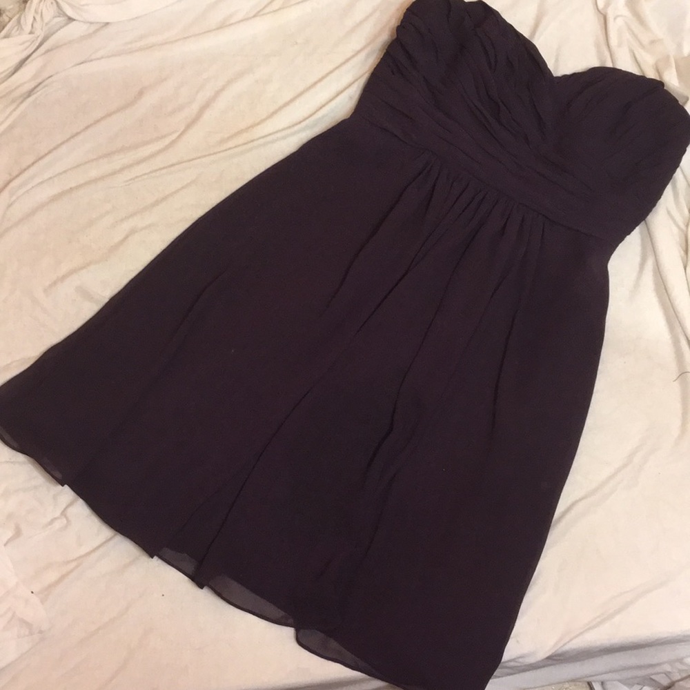 Plum Sweetheart Strapless Dress